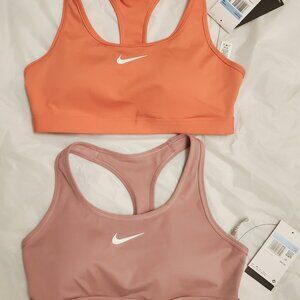 2 NWT Nike Swoosh Bras sz M